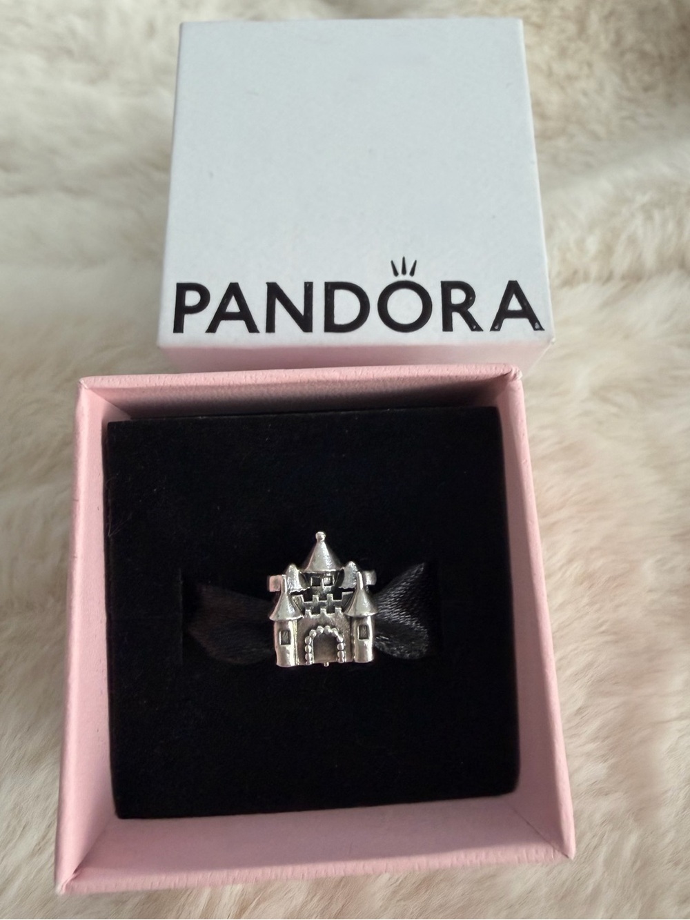 Pandora "Happily Ever After" Castle Charm Sterling Silver and 14K Gold